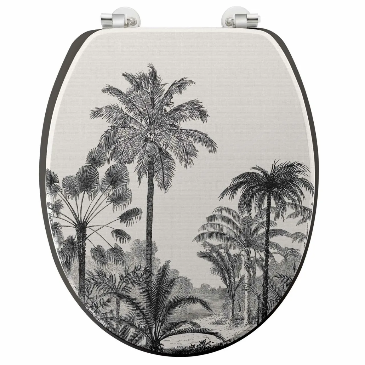 douceur d'intu017drieur Abattant WC bois (37 x 46 cm) Cocoty Noir