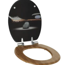 TENDANCE Abattant WC frein de chute 18 pouces MDF Plenitude Noir Sale