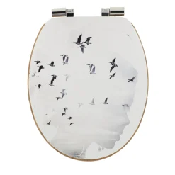 TENDANCE Abattant WC frein de chute 18 pouces MDF Envole Blanc Clearance