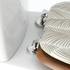 TENDANCE Abattant WC 18 pouces façon bois acacia Rustique Mimétisme Marron Sale