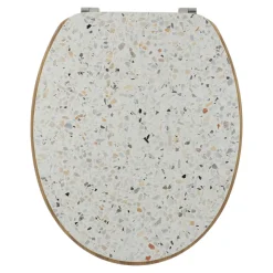 TENDANCE Abattant WC 18 pouces façon Terrazzo Blanc Outlet