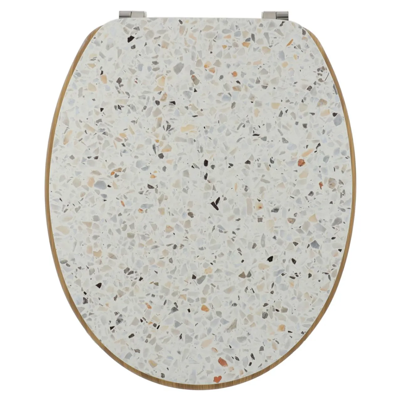 TENDANCE Abattant WC 18 pouces façon Terrazzo Blanc Outlet
