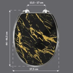 douceur d'intu017drieur Abattant WC 18 pouces MDF effet marbre Aquamarbre Noir Online