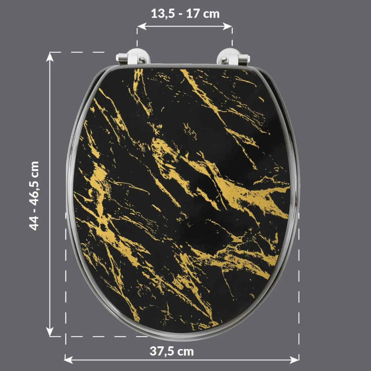 douceur d'intu017drieur Abattant WC 18 pouces MDF effet marbre Aquamarbre Noir Online