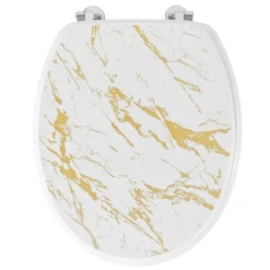 douceur d'intu017drieur Abattant WC 18 pouces MDF effet marbre Aquamarbre Blanc Online