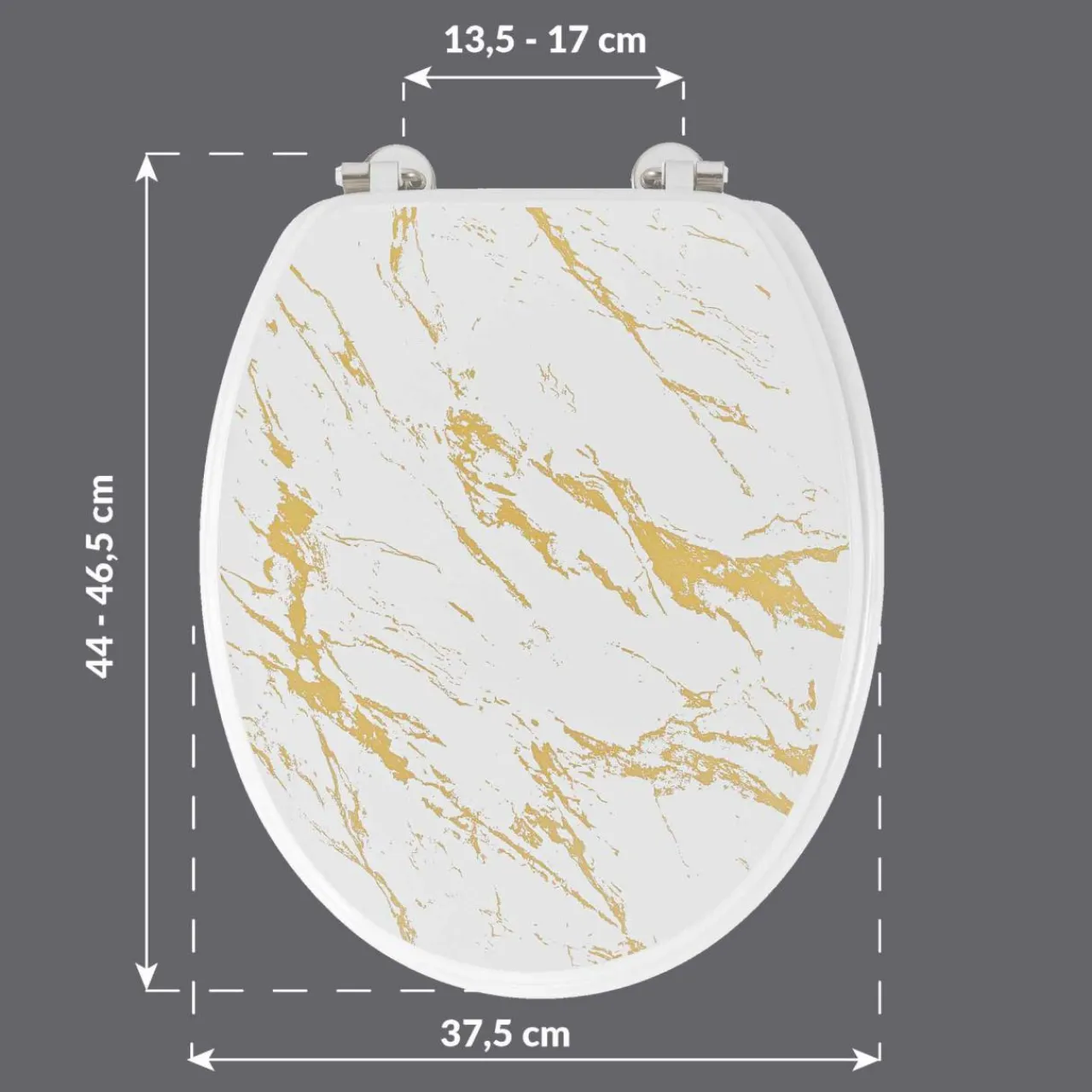 douceur d'intu017drieur Abattant WC 18 pouces MDF effet marbre Aquamarbre Blanc Online
