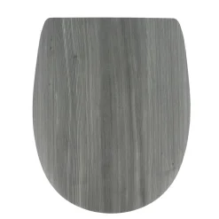 TENDANCE Abattant WC 18 pouces MDF Façon Lambris Gris Discount