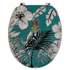TENDANCE Abattant WC 18 pouces MDF Jungle Fever Bleu Clearance