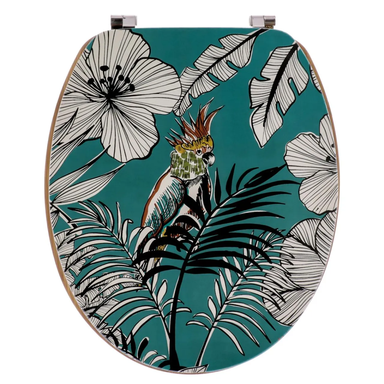 TENDANCE Abattant WC 18 pouces MDF Jungle Fever Bleu Clearance