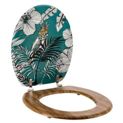 TENDANCE Abattant WC 18 pouces MDF Jungle Fever Bleu Clearance