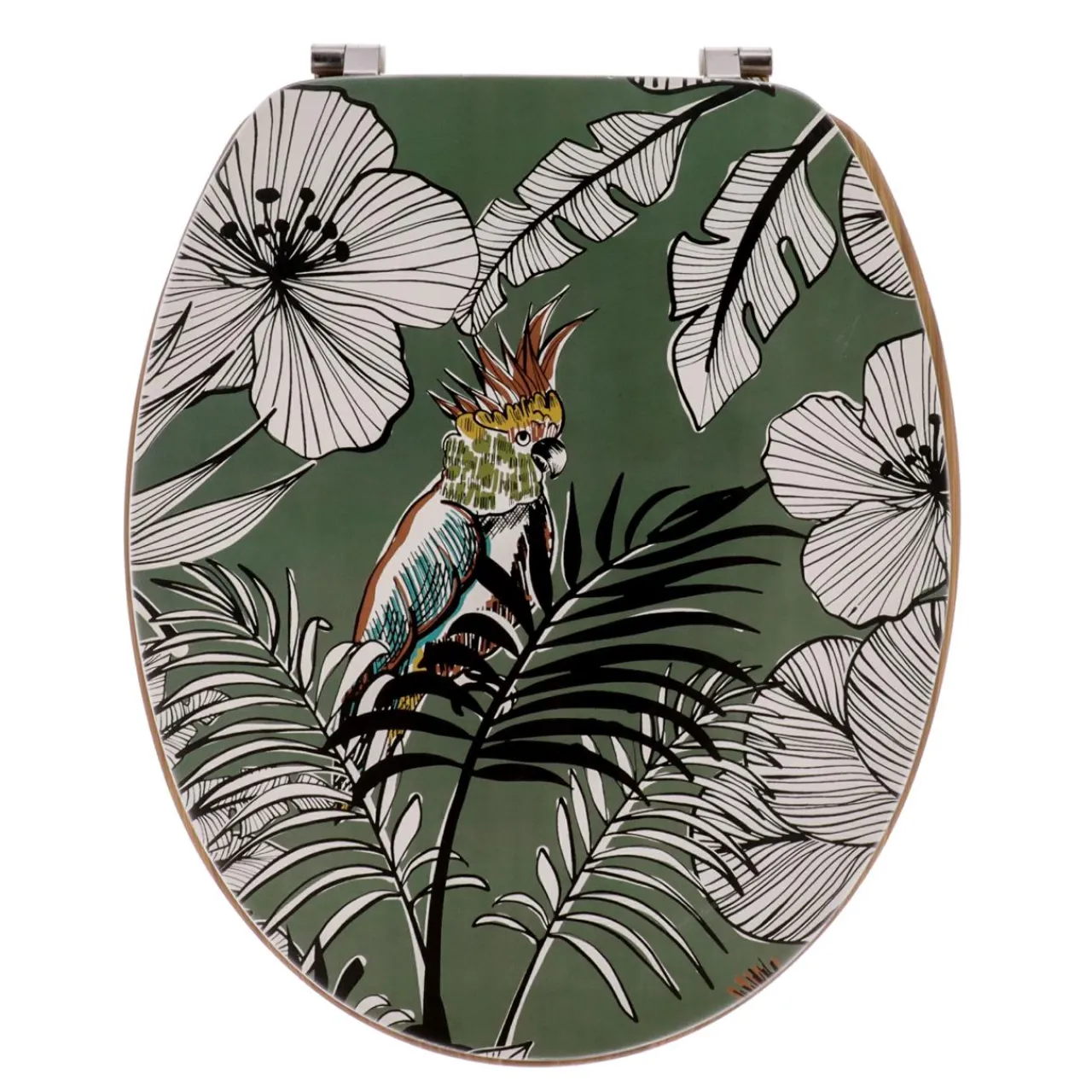 TENDANCE Abattant WC 18 pouces MDF Jungle Fever Vert kaki Sale