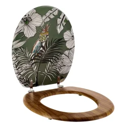 TENDANCE Abattant WC 18 pouces MDF Jungle Fever Vert kaki Sale