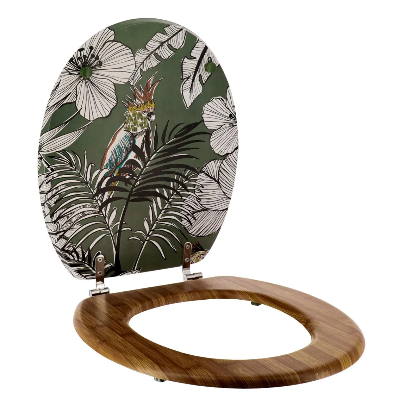 TENDANCE Abattant WC 18 pouces MDF Jungle Fever Vert kaki Sale
