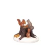 LEMAX Accessoire (H3,4 cm) Ecureuils et tronc d'arbre Discount