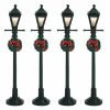 LEMAX Accessoire (H10 cm) Lot de 4 réverbères lumineux à piles Online