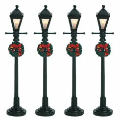 LEMAX Accessoire (H10 cm) Lot de 4 réverbères lumineux à piles Online