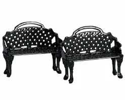 LEMAX Accessoire Lot de 2 bancs de patio New