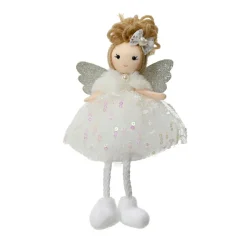 KAEMINGK Ange de Noël (H18 cm) Poupée conte de Fée he Blanc Clearance