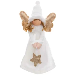 Feeric Lights & Christmas Ange de Noël lumineux (H28 cm) Ailes scintillantes Blanc Best