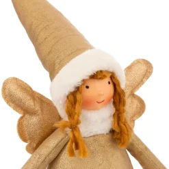 JJA Ange de Noël lumineux à piles (H95 cm) Fée lune téléscopique Dée Or Online