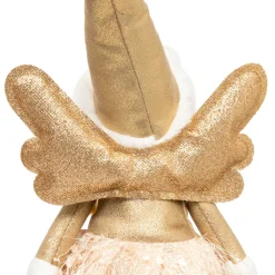 JJA Ange de Noël lumineux à piles (H48 cm) Fée clair de lune Dée Or New