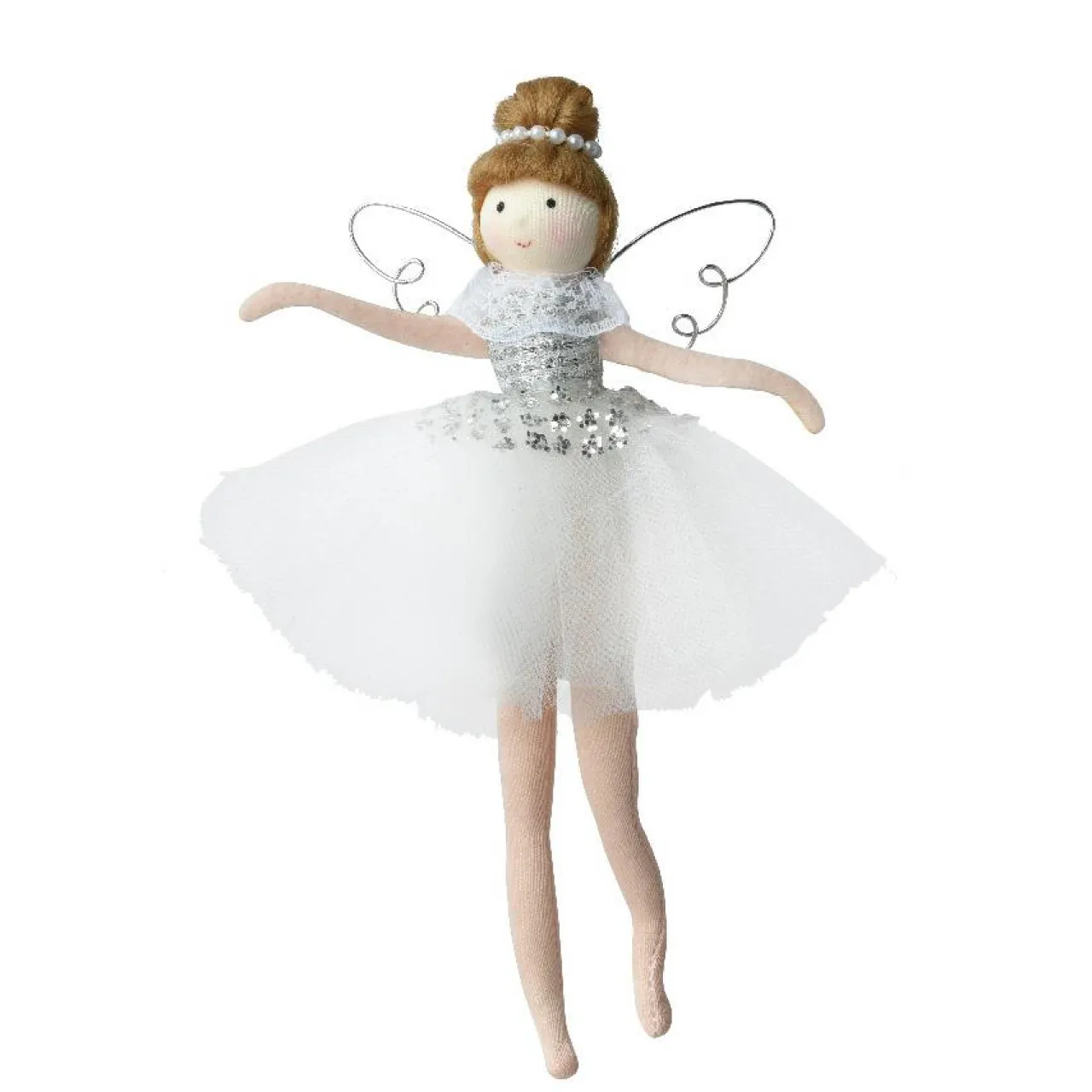 KAEMINGK Ange de Noël à suspendre (H20 cm) Danseuse ballerine Argent Outlet