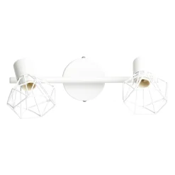OSTARIA Applique murale 2 abat-jour orientables métal (30 x 16 cm) Diamond he Blanc Online