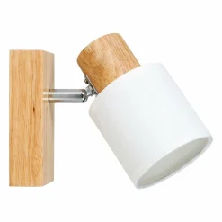 OSTARIA Applique murale bois (H14,5 cm) Tissu he Blanc Online