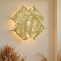 EMINZA Applique murale en bambou (H40 cm) Palmaya Naturel Best