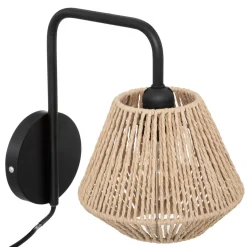 ATMOSPHERA Applique murale en corde (H25 cm) Jily et beige Noir Outlet