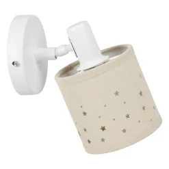 OSTARIA Applique murale orientable métal et lin (10 x 18 cm) Estrella Beige Hot