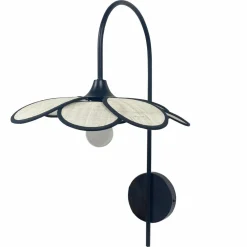 EMINZA Applique murale pétale en tissu (H62 cm) Alava Noir