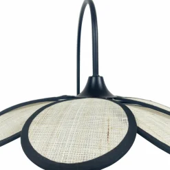 EMINZA Applique murale pétale en tissu (H62 cm) Alava Noir