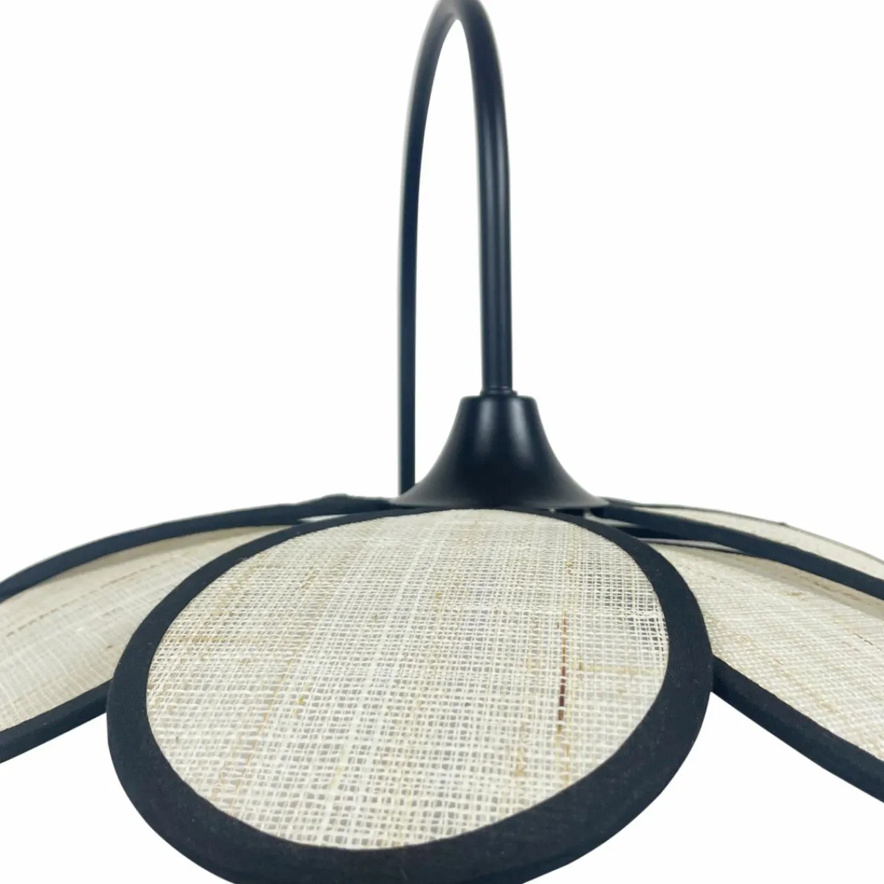 EMINZA Applique murale pétale en tissu (H62 cm) Alava Noir