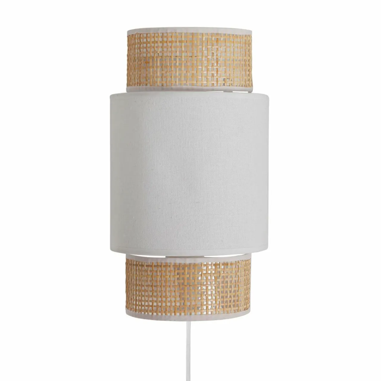 OSTARIA Applique murale rotin (H33 cm) Gigogne he Blanc Clearance