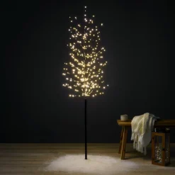 EMINZA Arbre lumineux 360 LED (H180 cm) Bouleau d'hiver Blanc chaud
