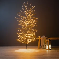 KAEMINGK Arbre lumineux 1755 LED (H175 cm) Christmas Luxe et blanc chaud Noir Sale