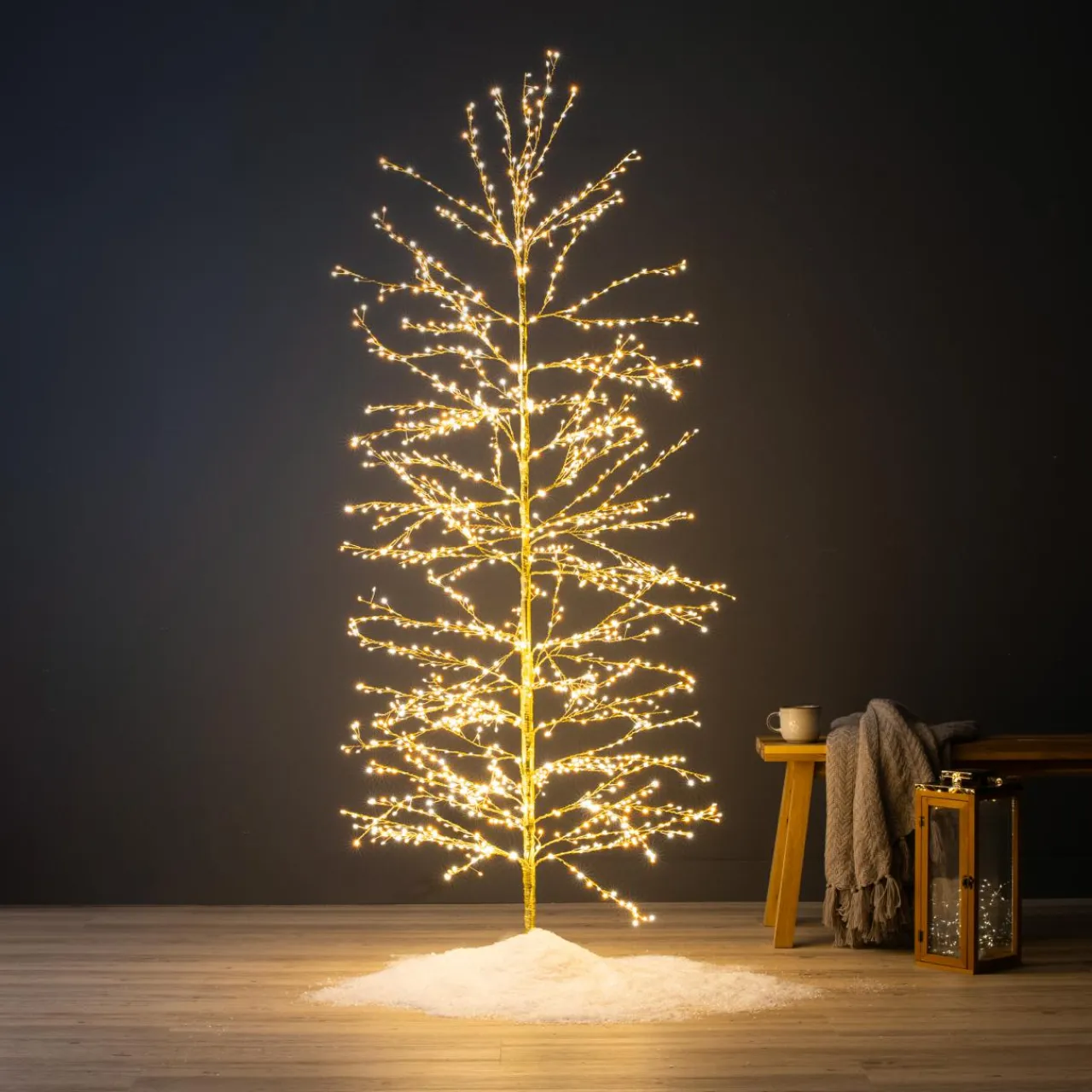KAEMINGK Arbre lumineux 1755 LED (H180 cm) Christmas Luxe et blanc chaud Or Best