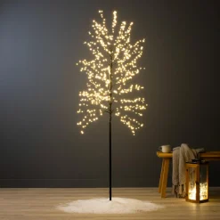KAEMINGK Arbre lumineux 720 LED (H180 cm) Holly Platane et blanc chaud Noir Hot