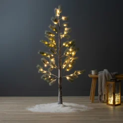 KAEMINGK Arbre lumineux 72 LED (H150 cm) Sapin Alpin Vert enneigé et Blanc chaud Hot