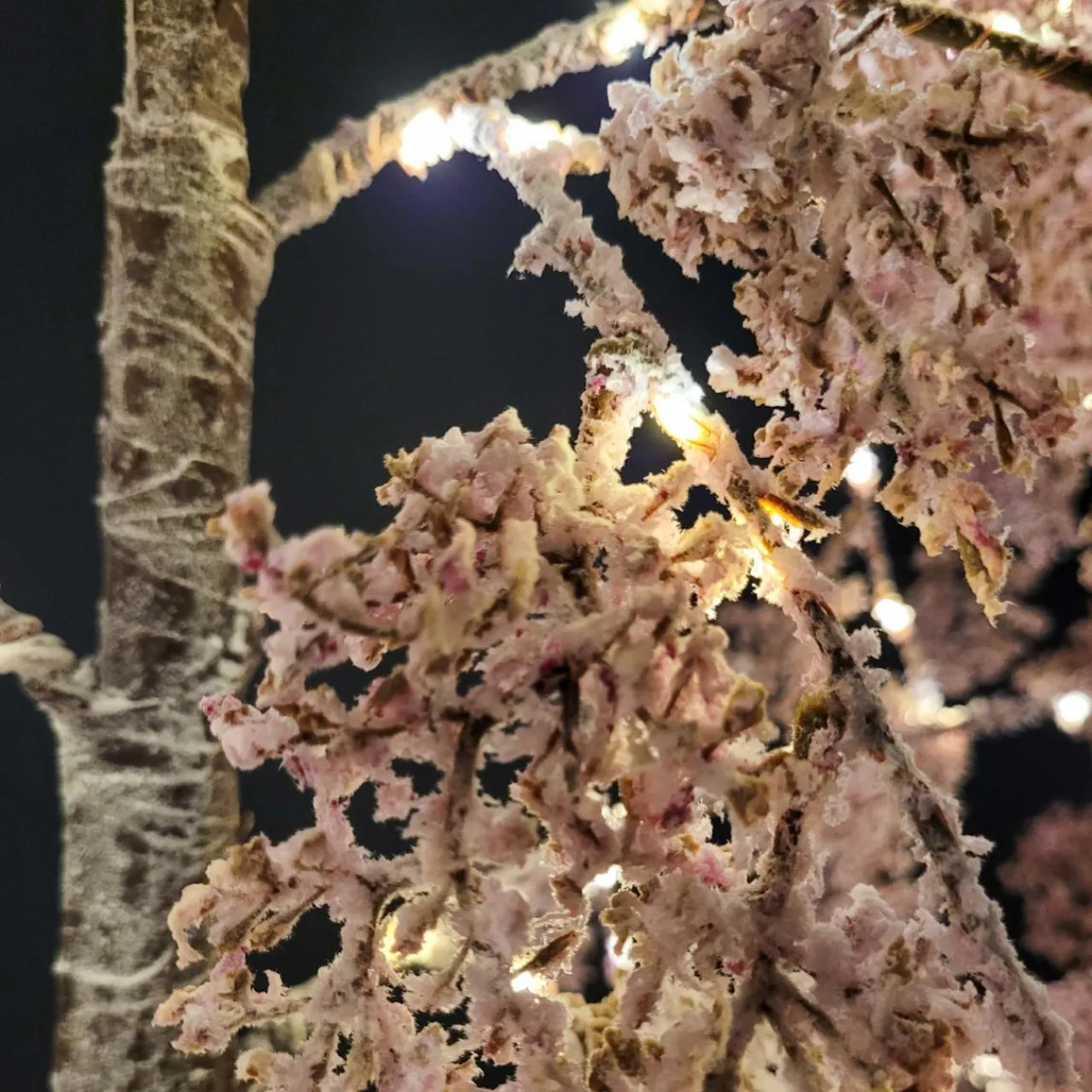 EMINZA Arbre lumineux 600 LED (H200 cm) Saule pleureur Fleur Rose New