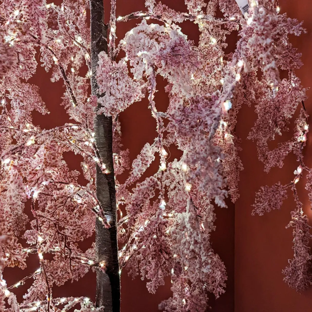 EMINZA Arbre lumineux 600 LED (H200 cm) Saule pleureur Fleur Rose New