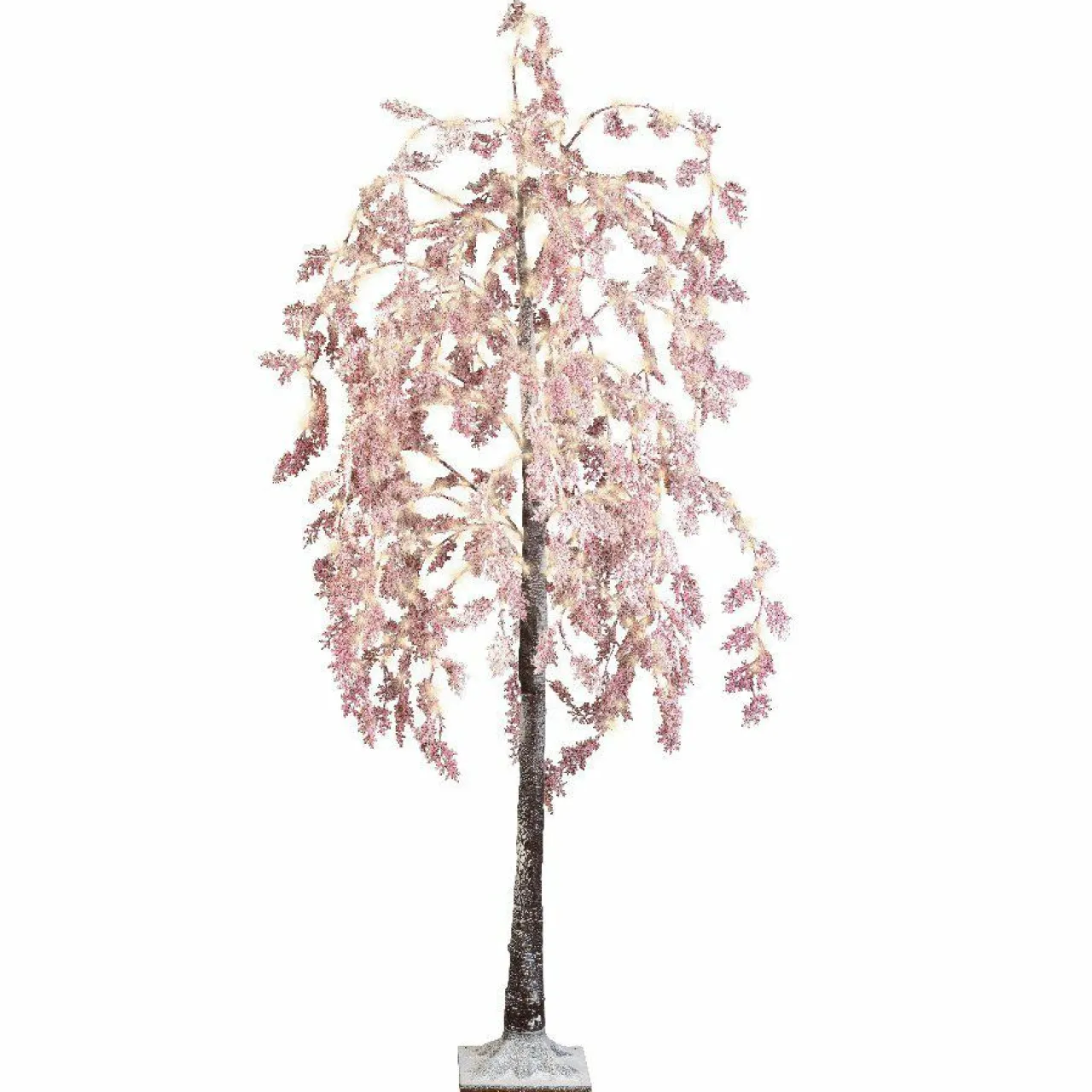 EMINZA Arbre lumineux 600 LED (H200 cm) Saule pleureur Fleur Rose New
