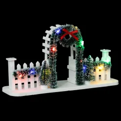 FEERIC LIGHTS Arche et clôture lumineuse à piles (H11 cm) pour aménager un village Outlet