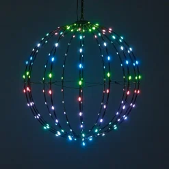 KOOPMAN Ballon lumineux Digital 168 LED (D40 cm) Pliable Multicolore Discount