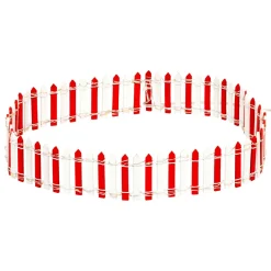 JJA Barrière en bois lumineuse (H9 cm) pour village Rouge Discount