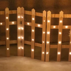 Feeric Lights & Christmas Barrière en bois lumineuse 42 LED (L89 x H59 cm) Blanc chaud Clearance