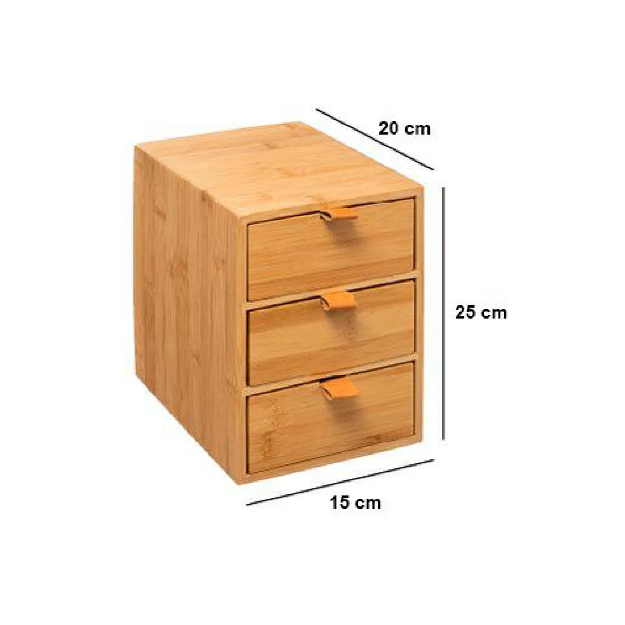 5 Five Simply Smart Boite bambou 3 tiroirs (H25 cm) Sury Naturel Outlet