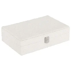 Atmosphera, cru017dateur d'intu017drieur Boite à bijoux bouclette (28 x 19 cm) Loe he Blanc New