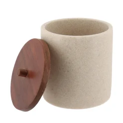 TENDANCE Boite à coton bois Acacia Naturel Beige Online